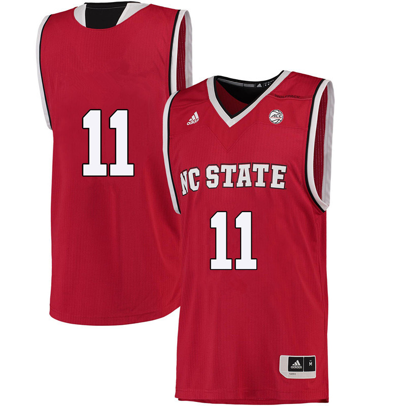 Men #11 Jennifer Mathurin NC State Wolfpack College Basketball Jerseys-Red - Click Image to Close